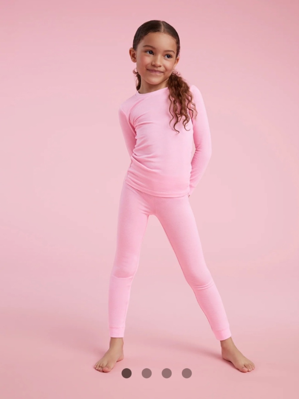 nuuds for kids TONES - Toddler PJ Set Long Sleeve  Bubblegum Color 5T
